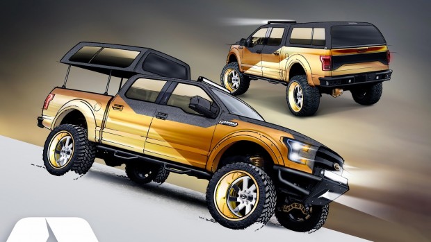 Őrült pickupokat épít a Ford 4 ford-f-150-2016-sema-show (1)