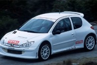 Tesztelés alatt a Catalunya Rali-n bemutatkozó Peugeot 206 Maxi 1600