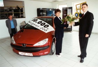 Elkelt a tízezredik Peugeot 206-os Magyarországon