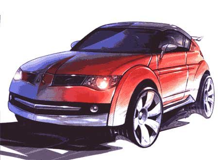 Sivatagi raliautó-tanulmány a Mitsubishitől