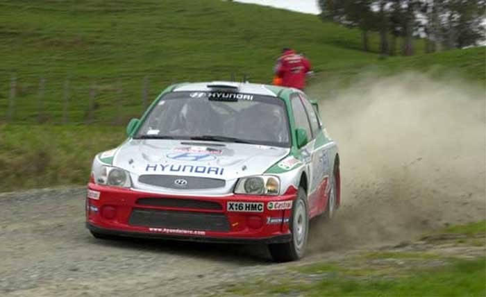 Egy Hyundai az élen az Új-Zéland Ralin