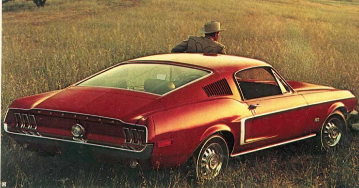 Az 1968-as Mustang fastback jelentős piaci siker volt