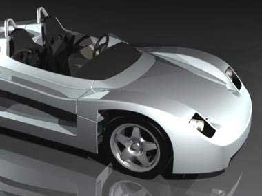 Szuperkönnyű sportautó motorkerékpár erőforrással