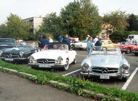 Három Mercedes 190 SL is rajthoz állt a Chronoswiss Hungária ralin