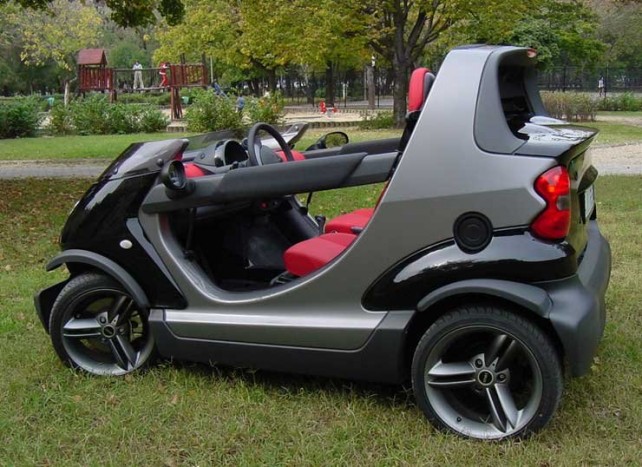 A smart crossblade feltűnőbb, mint a Vel Satis, a Peugeot 206 CC és a Mini Cooper együtt