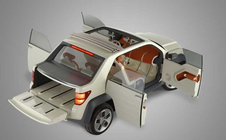 Nincs B-oszlopa a karosszériának, ami megkönnyíti a beszállást. Hét kiló hidrogénnel 300 mérföld a hatótávolság