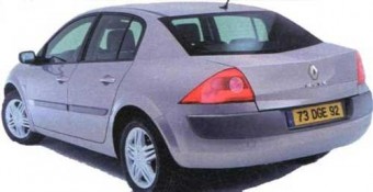 Alakul a Mégane II Sedan formája