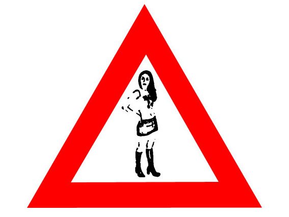 Táblák jeleznék az örömlányokat Romániában