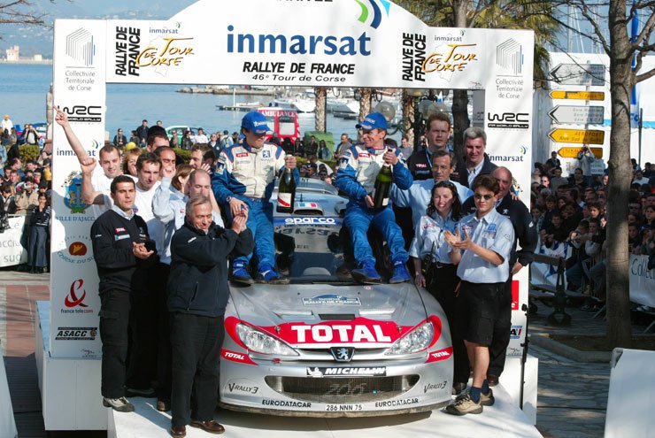 Hat michelines év alatt három márka VB és két egyéni világbajnoki címet szerzett a Peugeot és a Michelin