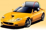 Ferrari 575 kabrió 18 Mindössze 10 másodpercig tart, míg a zárt 575 Maranello átalakul nyitottá. A tetőt az 550 Barchettan is tesztelték