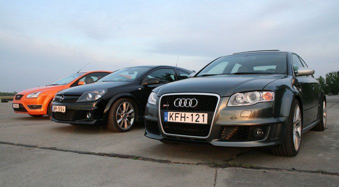 Teszt: Audi RS4, Focus ST, Astra OPC 70