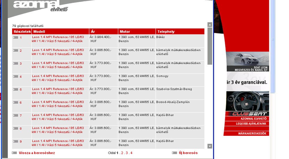 Készleten lévő autókból is választhatunk