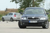 Nem volt lényegi különbség a fronthajtású Skoda és a hátul hajtó BMW viselkedésben