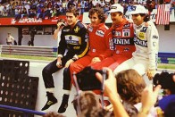 Senna, Prost, Mansell és Piquet