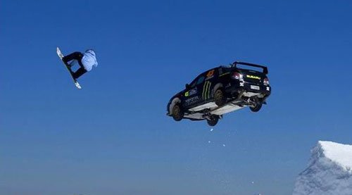 Repülő Subaru a sípályán! – videó