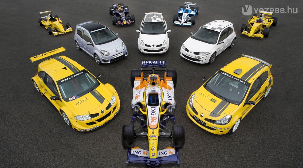 A teljes Renault racing paletta