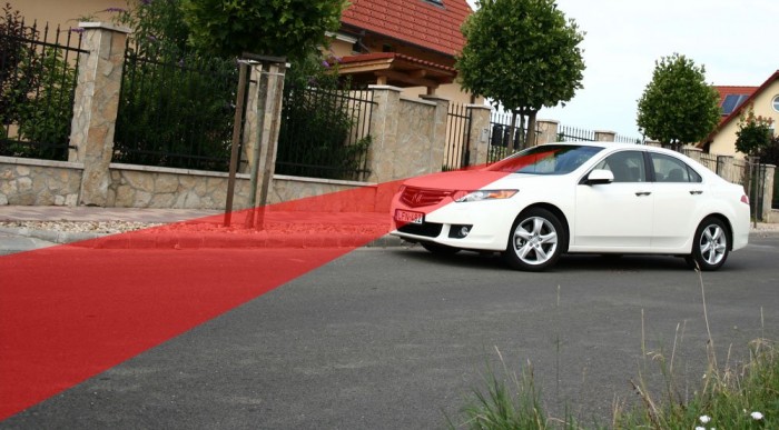 Így nézi az utat, persze nem álló helyzetben