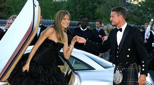 Coulthard és Heidi Klum