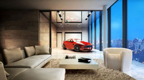 Parkoló a nappaliban