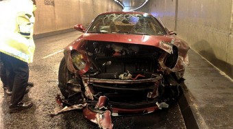 Cristiano Ronaldo összetört egy Ferrarit