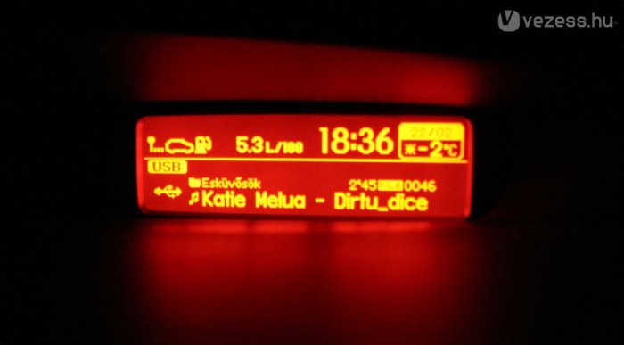 Optimista a széria fedélzeti számítógép, de nem ennyire takarékos a motor