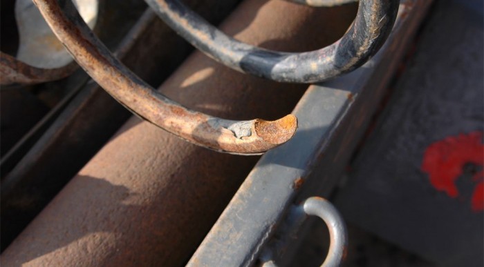 Rugójavítás, rugógyártás 12 | Vezess A tekercsrugó tipikus törési felülete