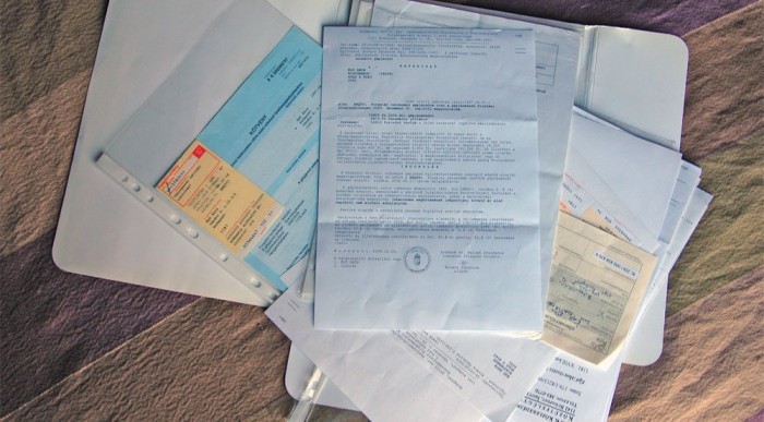 Az eset összes dokumentuma, egy külön dossziéban