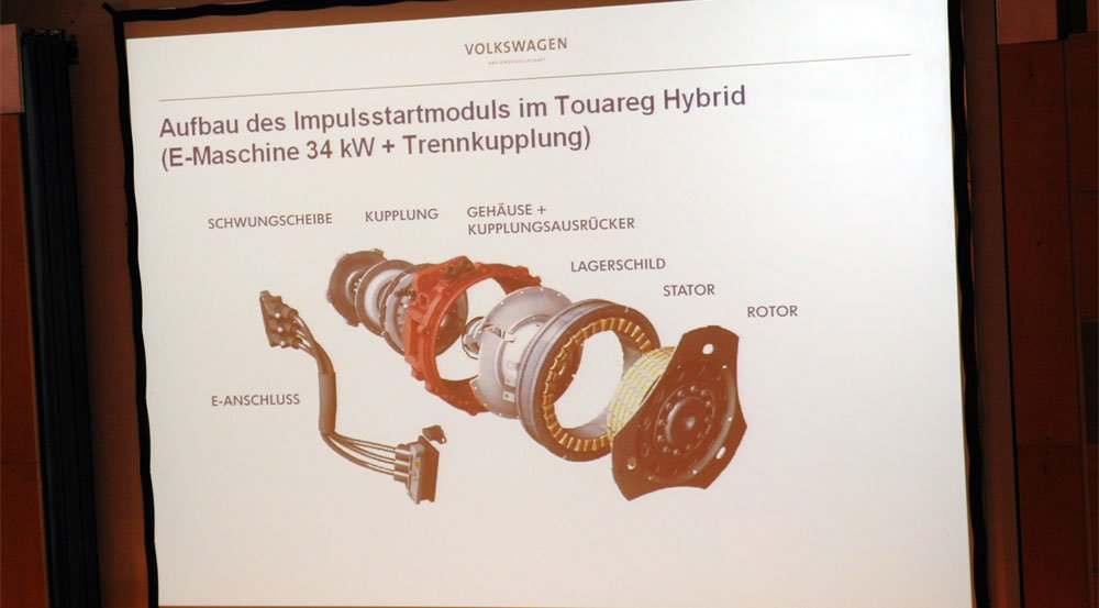 A Tuareg Hybridr 34 kW-os villanymotorja