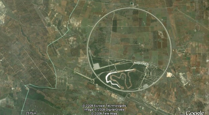 A világűrből így néz ki a tesztpálya