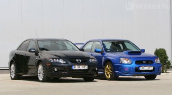 Ötmillióból: Impreza WRX vs. Mazda6 MPS