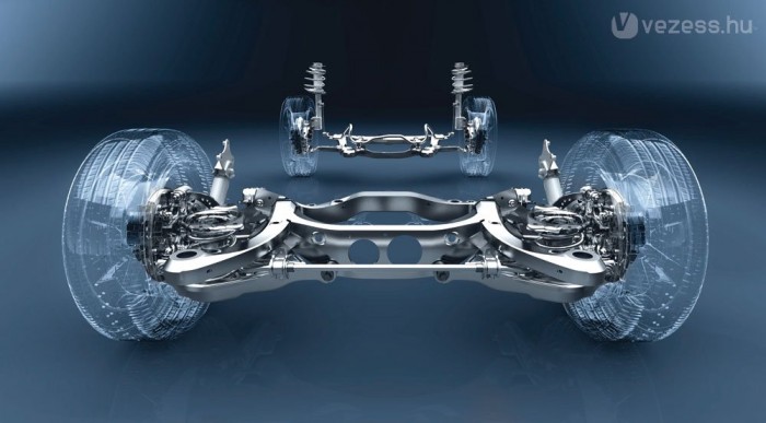 Vadonatúj a hátsó futómű. Itt nincs benne az elektronikusan vezérelt stabilizátor, amely csökkenti az oldaldőlést