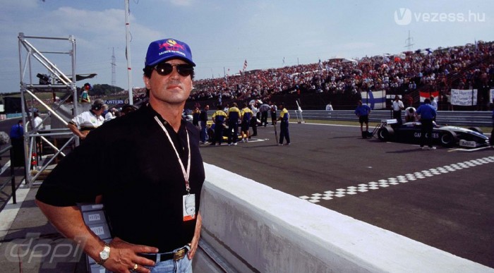 Stallone 1998-ban a Hungaroringen készül