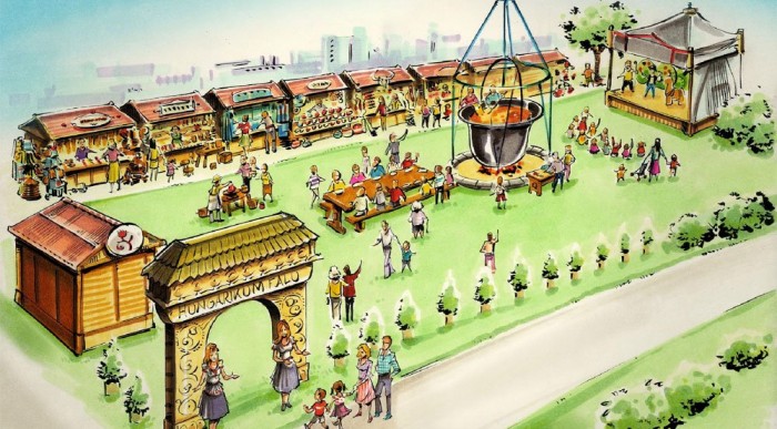 Magyar falu épül a várba