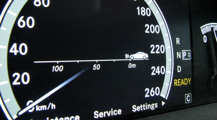 Követési távolság, méterben