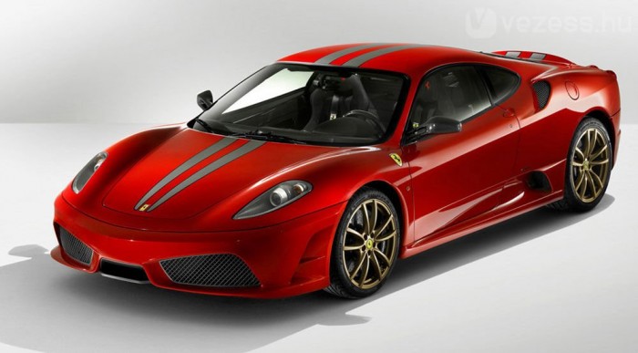 F430 Scuderia: szürke csík és karbon tükör