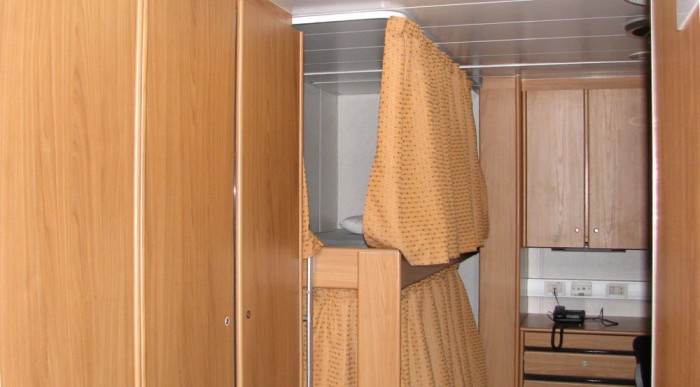 A kabinom, igazából négyágyas, de nem tudtam hova hátrálni fotózni