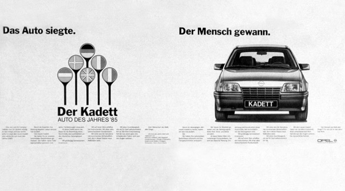1985 Kadett E, 1987 Omega A, 2009 Insignia A