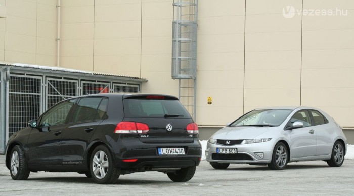 Diszkrét és lágy a Golf, sokkal tüzesebb a Civic