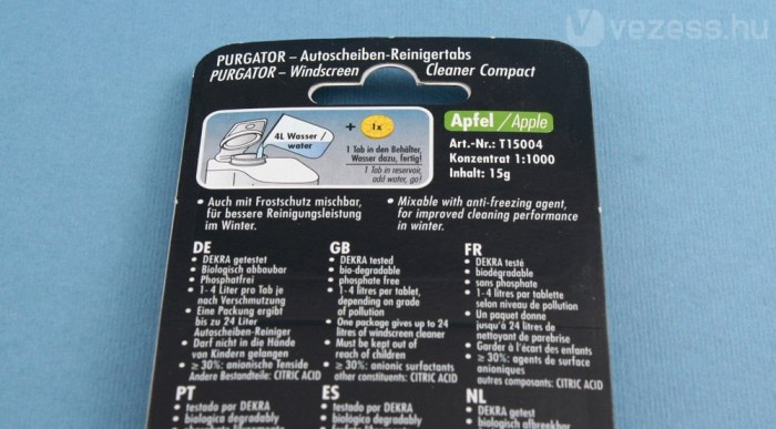 Itt a tablettás ablakmosó folyadék 7 | Vezess Akár négy literhez is elegendő egy darab