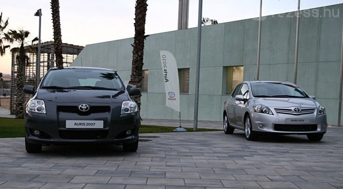 Balra az eddigi, jobbra a 2010-es Auris