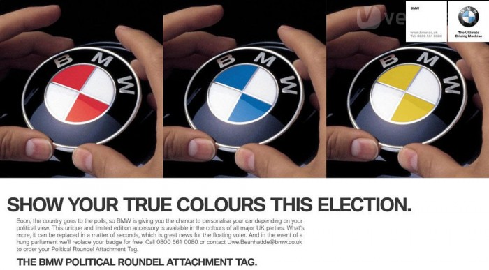 Pártszínű emblémát kínál a BMW