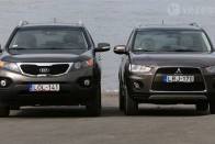 197 lóerős a Kia, 156 a Mitsubishi dízelmotorja