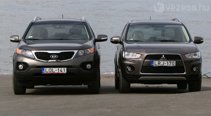 Teszt: melyik a jobb dízel SUV? 16 | Vezess 197 lóerős a Kia, 156 a Mitsubishi dízelmotorja