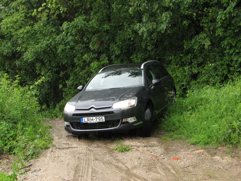 A gyári navigáció szerint ez az "Optimal Route" része Budapestről Visegrádra