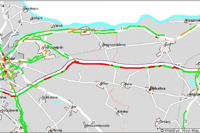 Ezt mutatta a rendszer az autópálya beszakadásnál