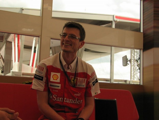 Chris Dyer, a Ferrari vezető mérnöke. Korábban Schumi, majd Raikönnen sikerének is részese volt.