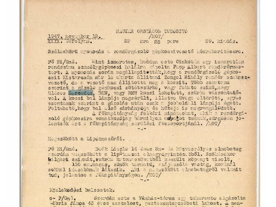 "Tiz órától kezdve motorbugás verte föl az Istenhegyi-ut környékét."