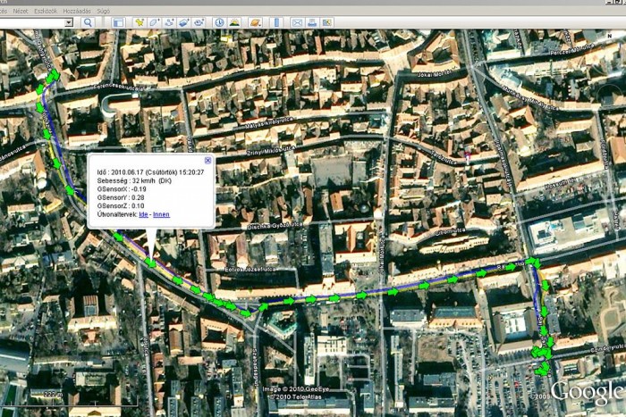 A felvételektől függetlenül menti az útvonalat is