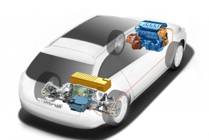 A Peugeot nem esik a BMW hibájába 9 37 lóerős villanymotor hajtja a hátsó kerekeket a HYbrid4-ben. A belső égésű motor a kétliteres dízel, ami sorozatgyártású személyautóban a 3008 világújdonsága lesz. A többi hibrid szériaautó ugyanis benzines