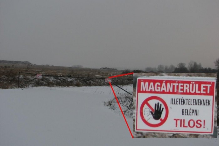 Lezárt magánterület 60-as oltalom alatt